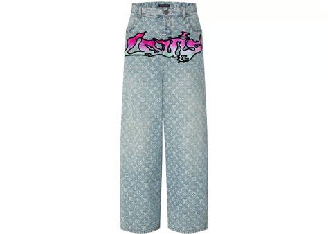 louis vuitton baggy denim pants|louis vuitton denim pleaty.